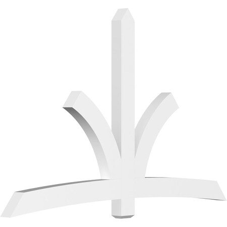 Ekena Millwork Davenport Architectural Grade PVC Gable Bracket, 96"W x 60"H x 4"D x 6"F, 15/12 Pitch GBP096X60X0406DAV00
